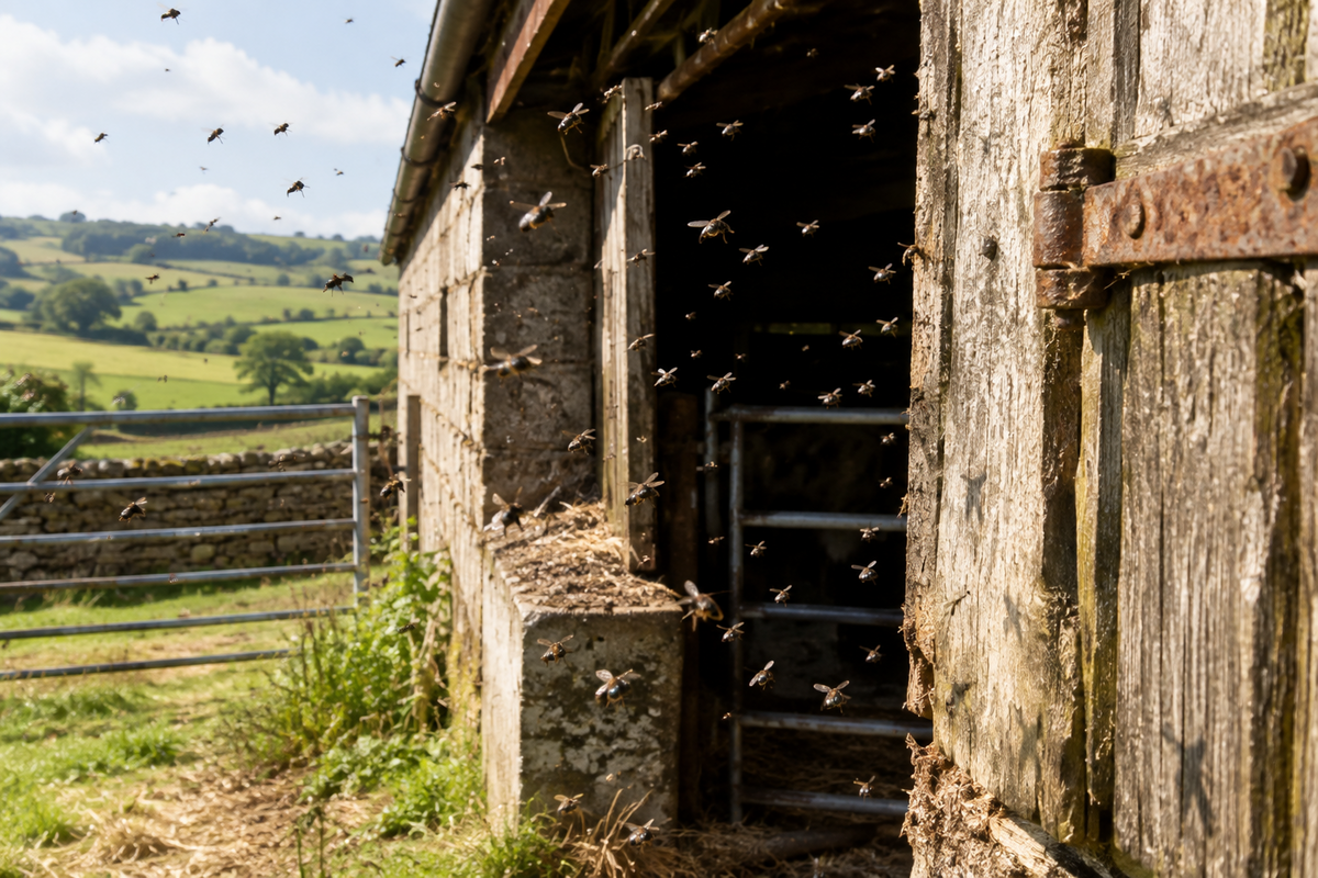 Why Flies Gather Around Animal Buildings