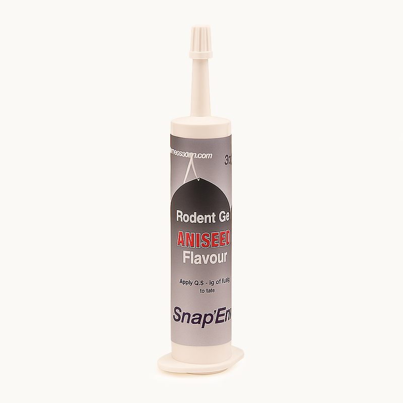 Rodent glue trap with aniseed flavor on a white background
