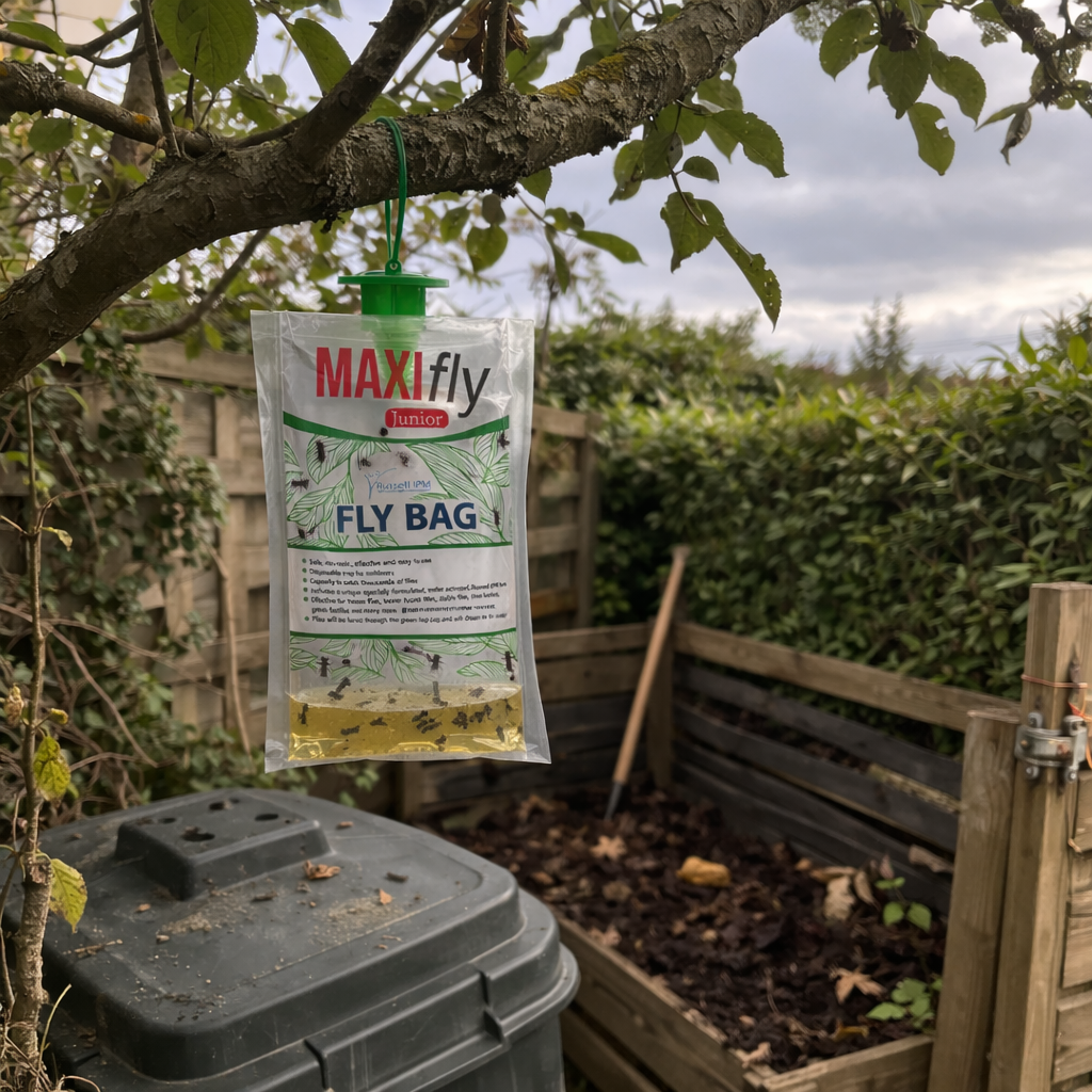 MaxiFly Junior Disposable Outdoor Fly Trap – Water Activated Hanging Fly Bag