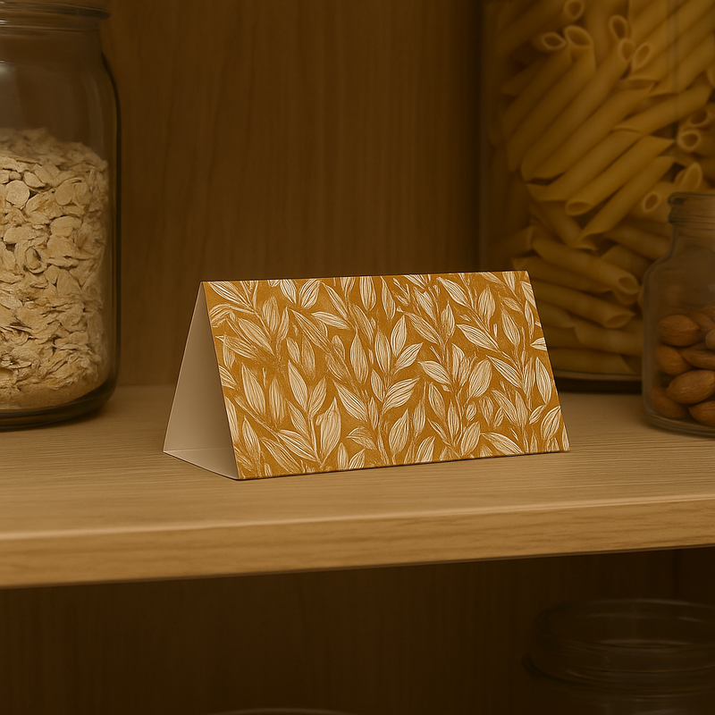 MaXlure Kitchen & Food Moth Trap folded and ready for use in a pantry.